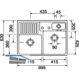 VILLEROY & BOCH Splstein, 895 x 630 x 220 mm, wei-alpin