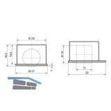 Roller-Mini BSR Bohrsenkrolle soft Radberstand 4 mm,  25 mm,Kunststoff schwarz