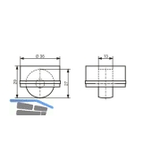 Roller-Mini soft, Rollen  27 mm, Bohr  36 mm, Kunststoff schwarz