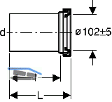 Geberit PE Manschette fr Wand-WC