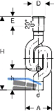 Geberit PE Regenrohrsiphon mit