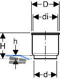 Geberit PE Muffe fr Bodenklosett