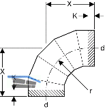 Geberit PE Bogen 90 Grad d 315 372055