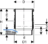 Geberit Silent-db20 Langmuffe