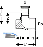 Geberit Mapress Kupfer Gas Anschlussw.