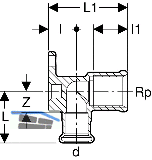 Geberit Mapress Kupfer Deckenwinkel