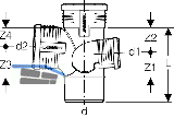 Geberit Abzw. PP-MD 87.5G d90/90/75 li