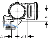 Geberit Abzw. PP-MD 87.5G d90/90/75 re