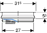 Geberit Pluvia Notberlaufset 25 L