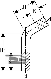 Geberit Mapress Edelstahl Passbogen