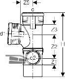 Geberit Silent-PP Eckabzw. 110/110/75 re